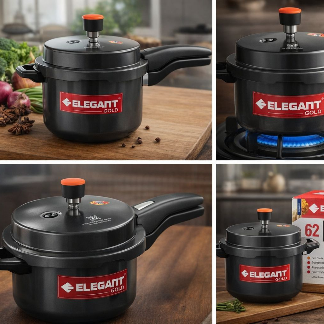 Hard anodized pressure cooker