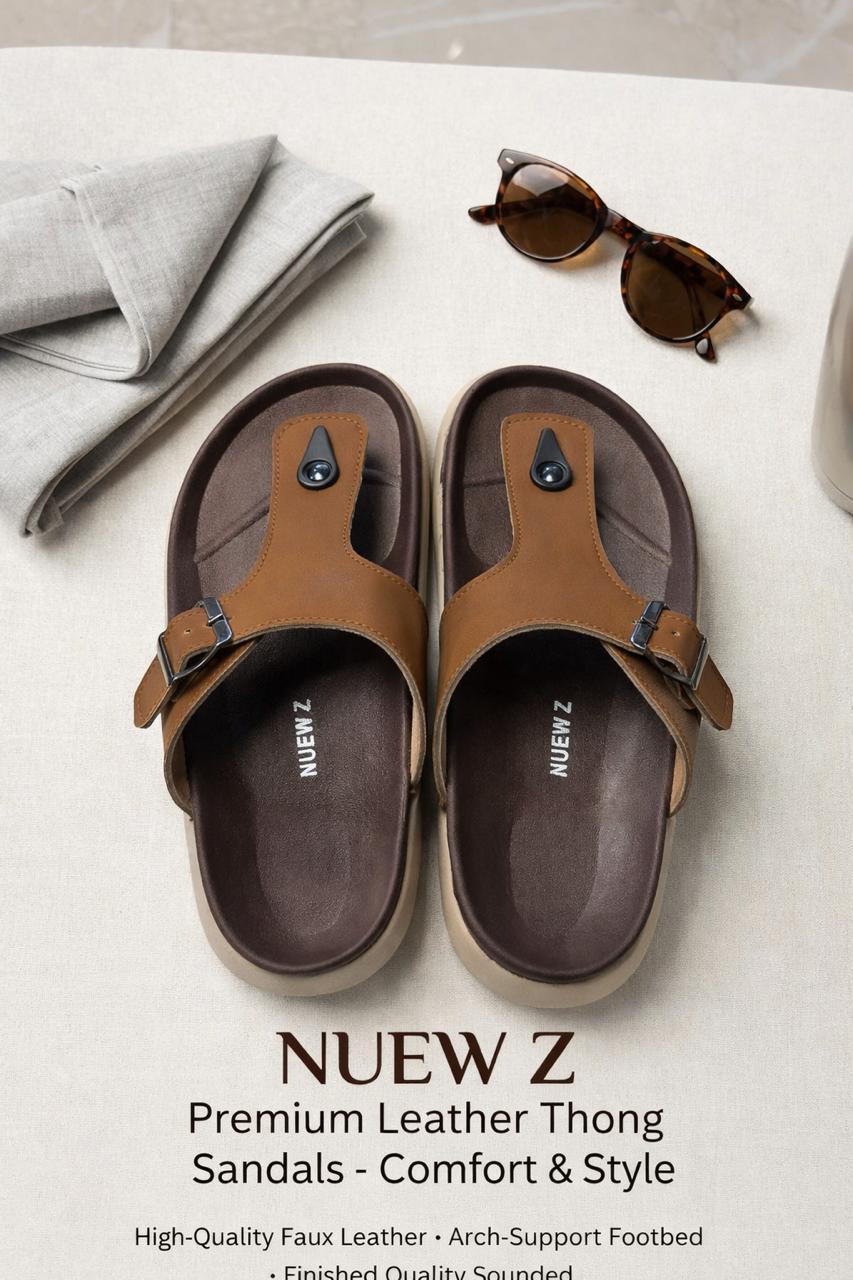 Premium Leather Thong Sandals – Signature Edition(Rich Brown)
