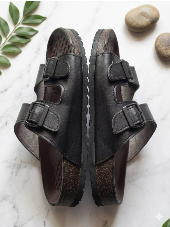 Double straps with push back support high premium black